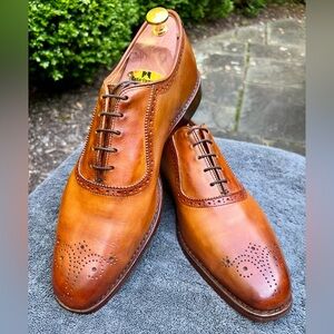 Allen Edmonds Cornwallis Men’s Leather Medallion Oxford Shoes Sz 10D Made USA